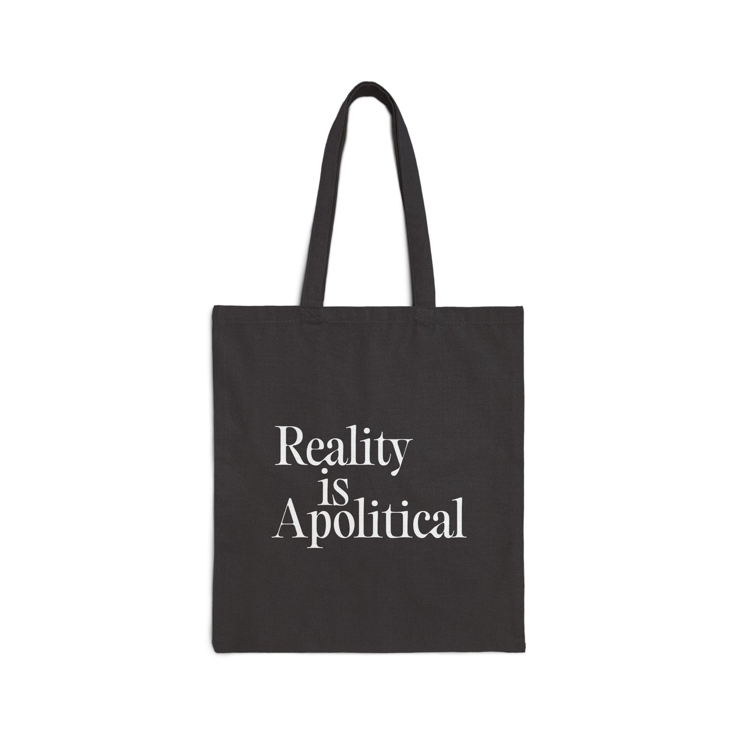Tote Bag — "Reality is Apolitical" Canvas Tote (InPress Logo)