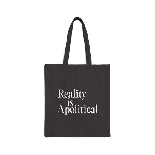Tote Bag — "Reality is Apolitical" Canvas Tote (InPress Logo)
