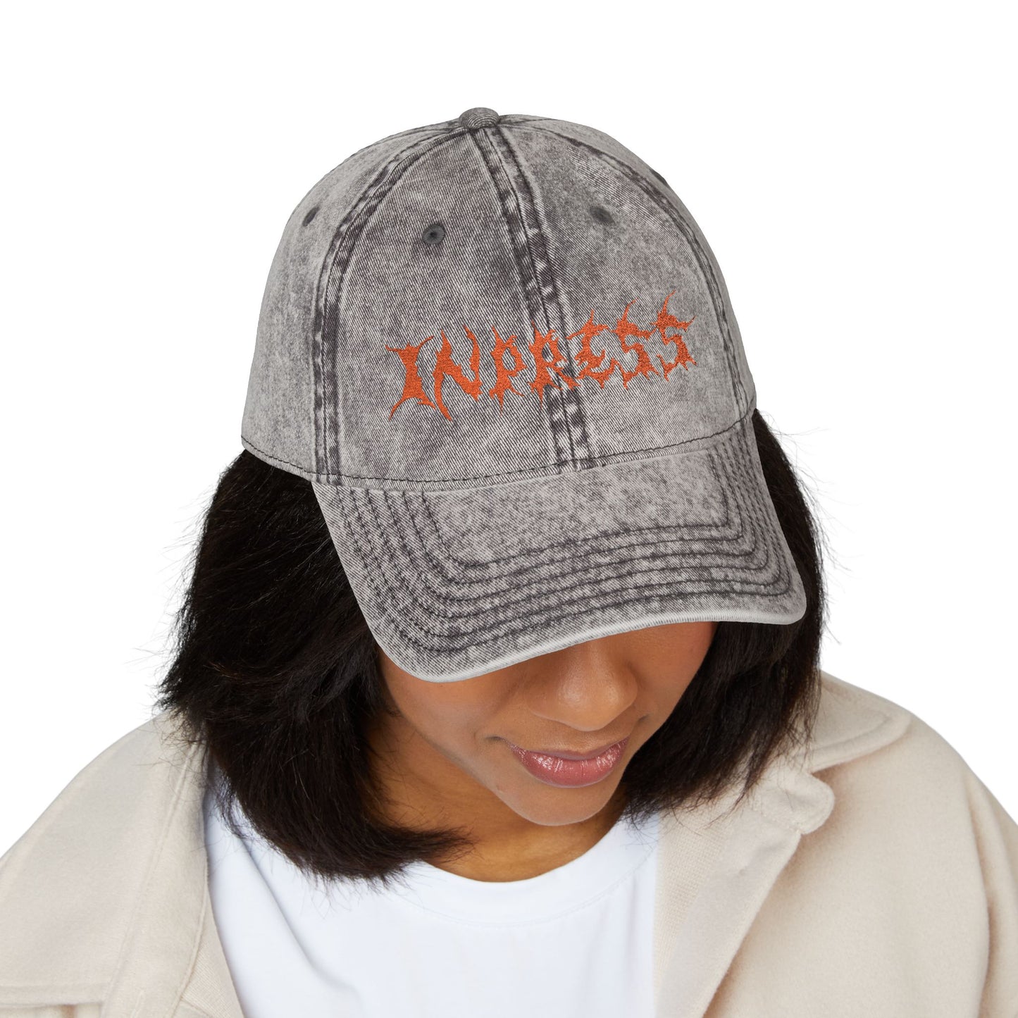 FACTS ARE METAL Cap in Grey Denim